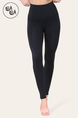 High waisted gym leggings in black for workout or casual wear