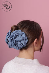 3D Denim Rose 12CM Hair Claws