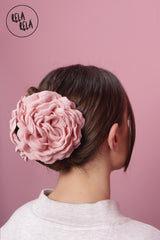 3D Rose Pink Rose Style 12CM Hair Claws