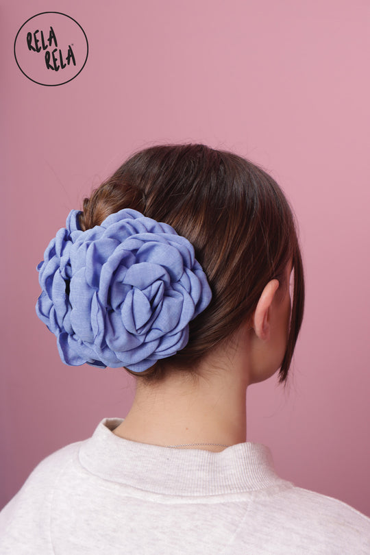 3D Blue Rose 12CM Hair Claws