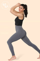Scrunch Bum High Waisted Leggings in Charcoal side