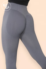 Scrunch Bum High Waisted Leggings in Charcoal front