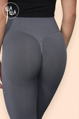 Scrunch Bum High Waisted Leggings in Charcoal back