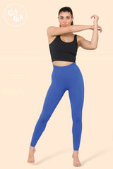 Scrunch Bum High Waisted Leggings in Royal Blue front 2