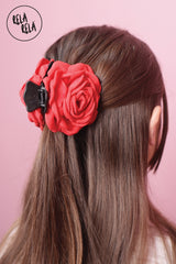 3D Red Rose 9CM Hair Claws