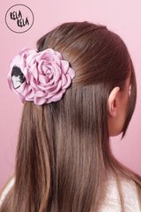 3D Rose Pink Rose Style 9CM Hair Claws