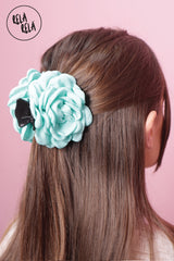 3D Turquoise Rose 9CM Hair Claws