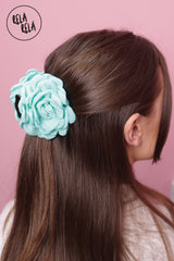 3D Baby Blue Rose 9CM Hair Claws