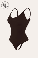black seamless shapewear bodysuit
