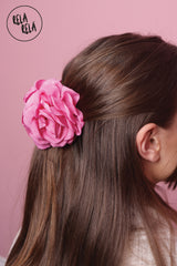 3D Hot Pink Rose 9CM Hair Claws