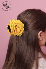 3D Yellow Rose 9CM Hair Claws