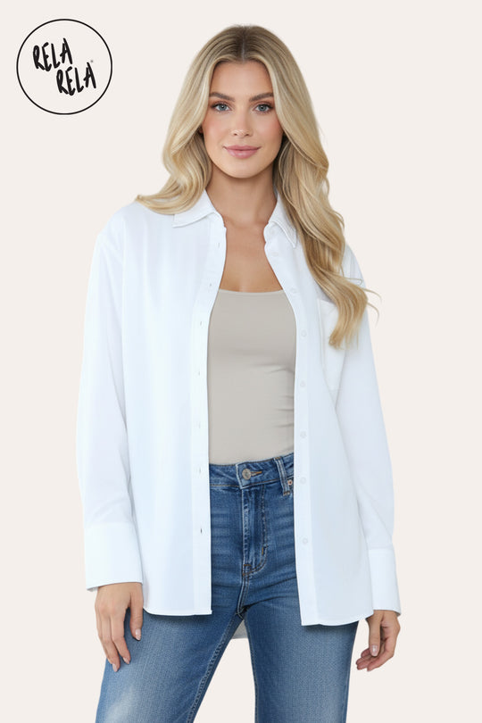 Essential Oversized Shirt in White
