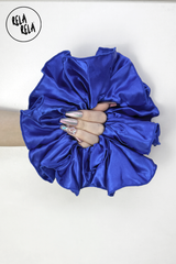 XL Giant Satin Scrunchie in Royal Blue