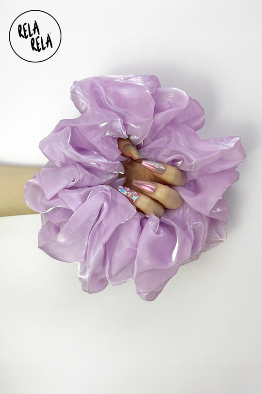 XXL Giant Organza Scrunchie in Lilac
