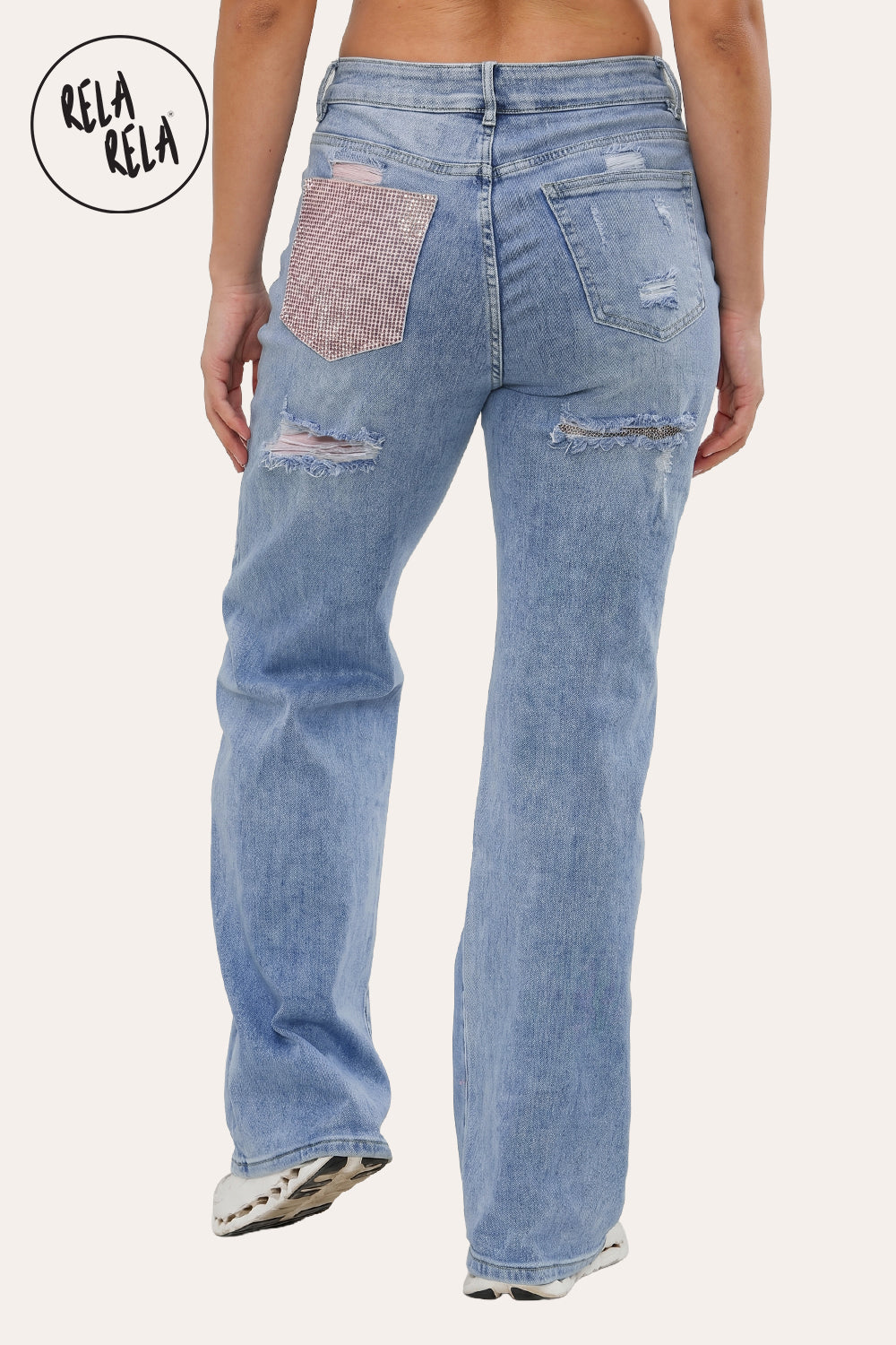 Back Pocket Ripped Viral Stretchy Jeans | Fashionable Jeans for Women | RELA RELA Jeans