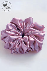 Oversized Satin Hair Scrunchies in Lavender