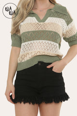 Stretchy Push Up Mid Waisted Frayed Hem Denim Shorts in Black