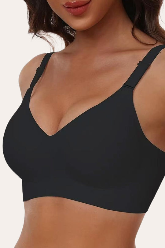 Non Wired Seamless Full Coverage Soft Padded Bra in Black