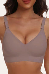 Non Wired Seamless Full Coverage Soft Padded Bra in Grey