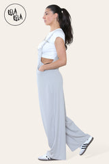 Adjustable Strap Button Multiple Pockets Casual Overalls in Grey 2