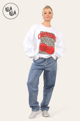 Womens Slouchy Fit Full Length Denim Jeans full