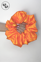 XL Giant Satin Scrunchie in Orange Colour