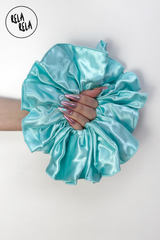 XL Giant Satin Scrunchie in Teal