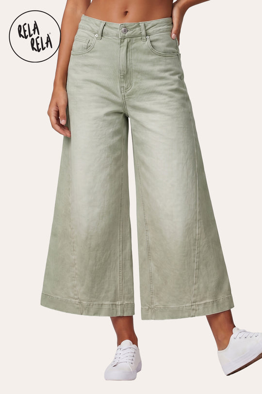 Baggy Fit Longline Denim Jorts: Y2K Loose Skater Style in Sage