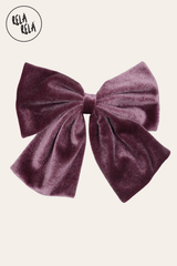 Luxury Oversized Velvet Purple Hair Bow