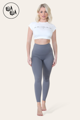 High Waisted Sculpt Shaping Leggings UK in Charcoal front
