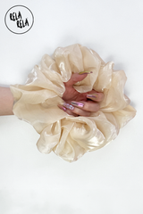 XL Giant Organza Scrunchie in Champagne