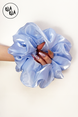 XL Giant Organza Scrunchie in Baby Blue