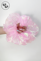 XL Giant Organza Scrunchie in Iridescent Pink