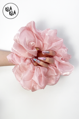 XL Giant Organza Scrunchie in Rose Pink