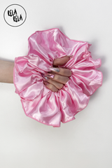 XL Giant Satin Scrunchie in Baby Pink
