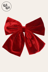 Luxury Oversized Velvet Red Hair Bow