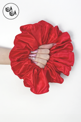 XL Giant Satin Scrunchie in Red