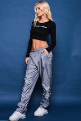 Long Sleeved Racer Top in Black